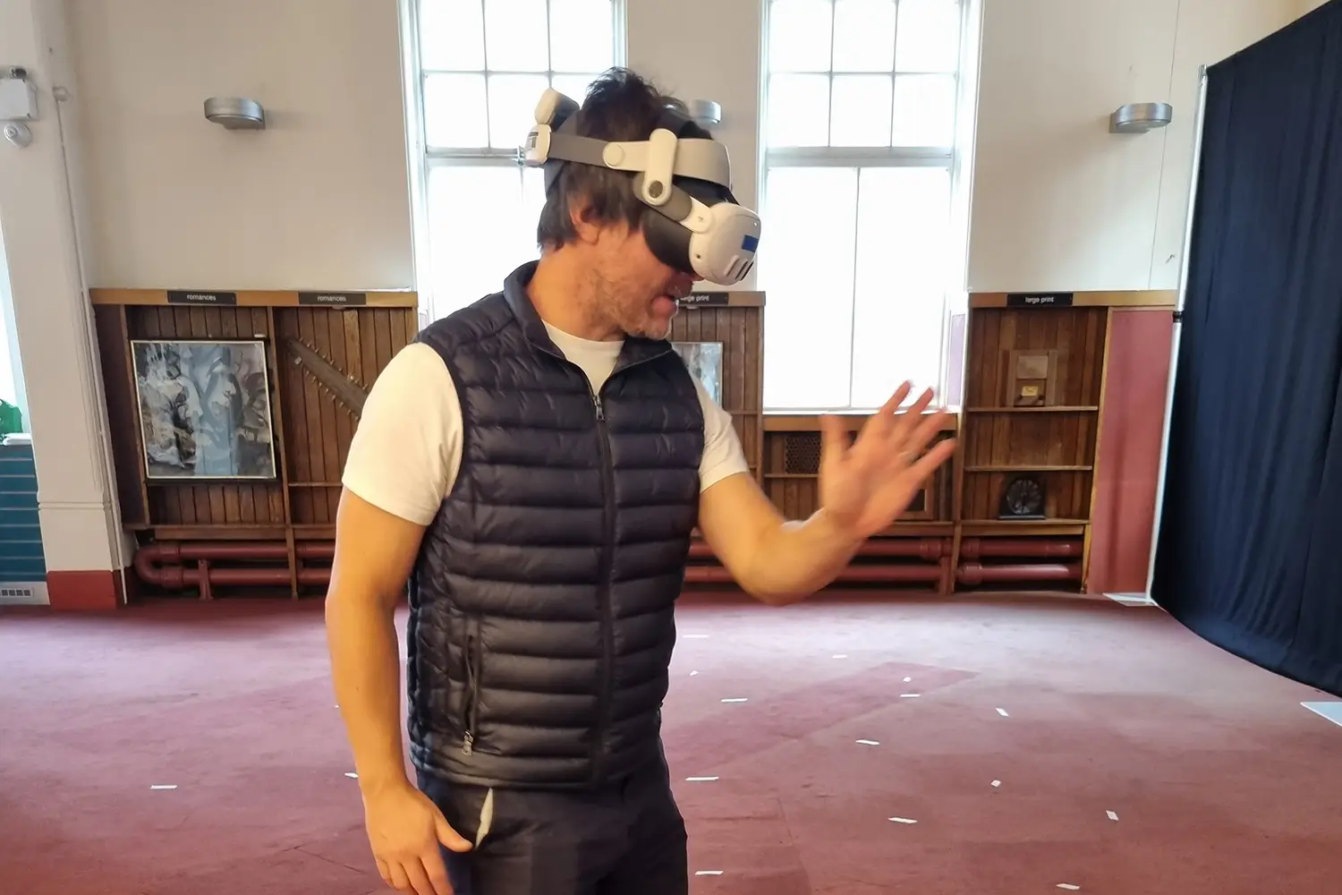 A man wears a virtual reality headset, one of the digital services offered by Paul Broesmith