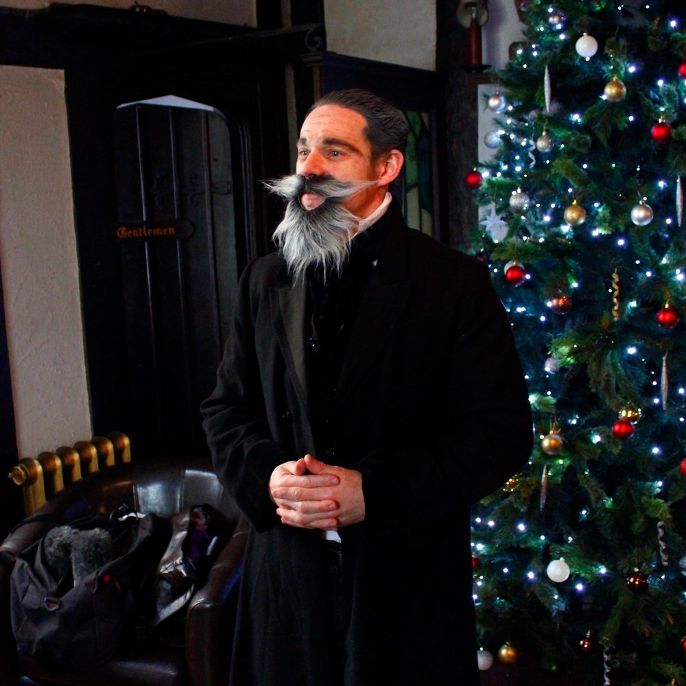 Paul in performance for arts and theatre production A Christmas Carol
